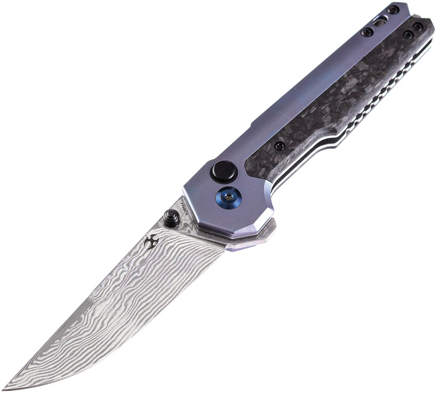 EDC Tac Button Lock Damascus - K2009A4