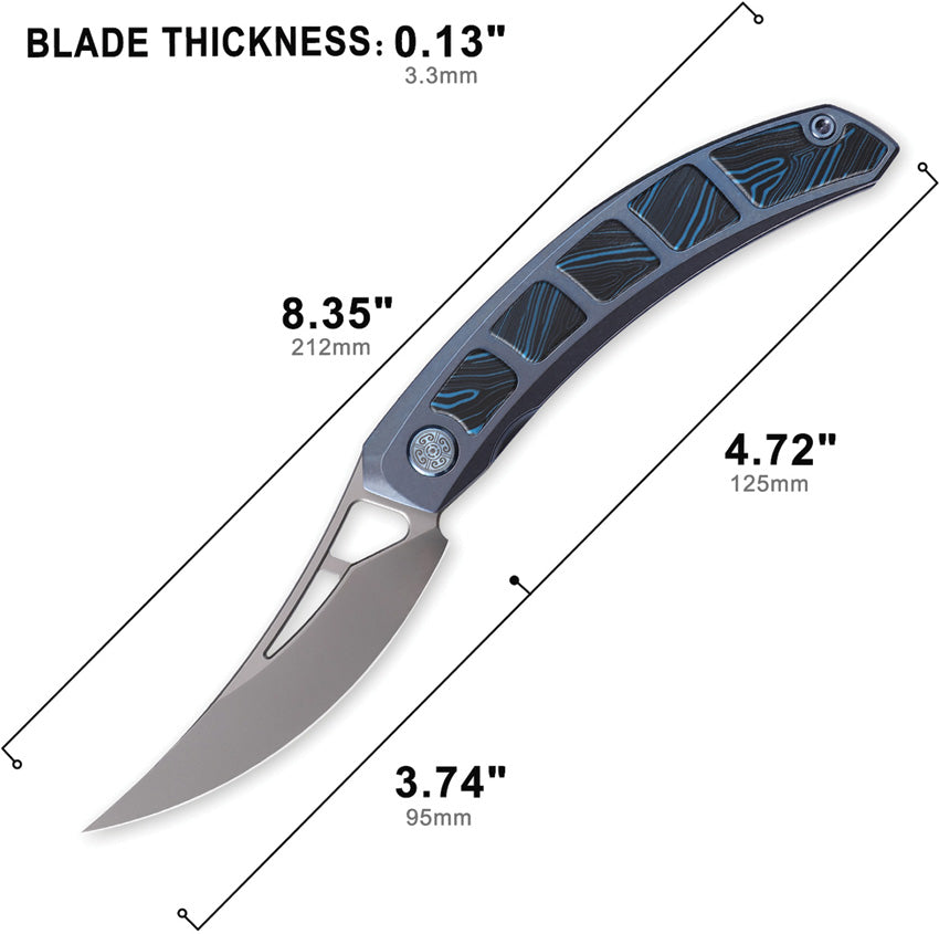 Kamasu Framelock G10/Ti Blue - CVLC06BCE