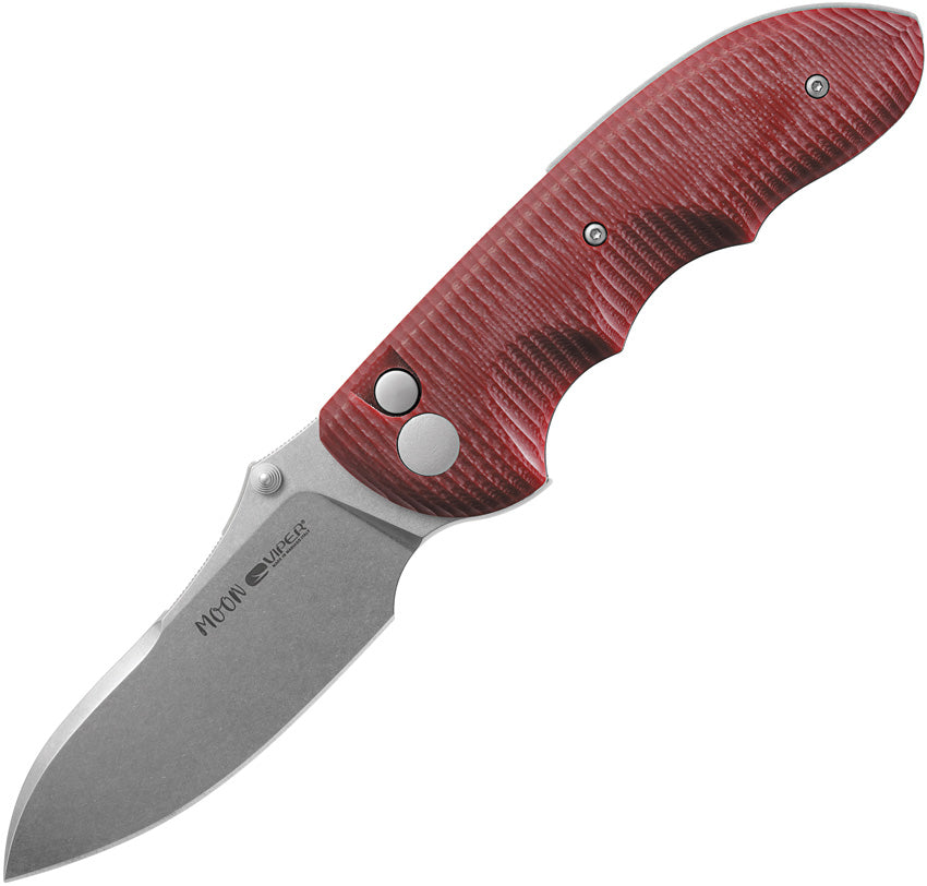 Moon Button Lock Red G10 - V6010GR