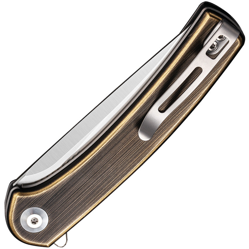 Mini Asticus Linerlock Brass - CIVC19026B2