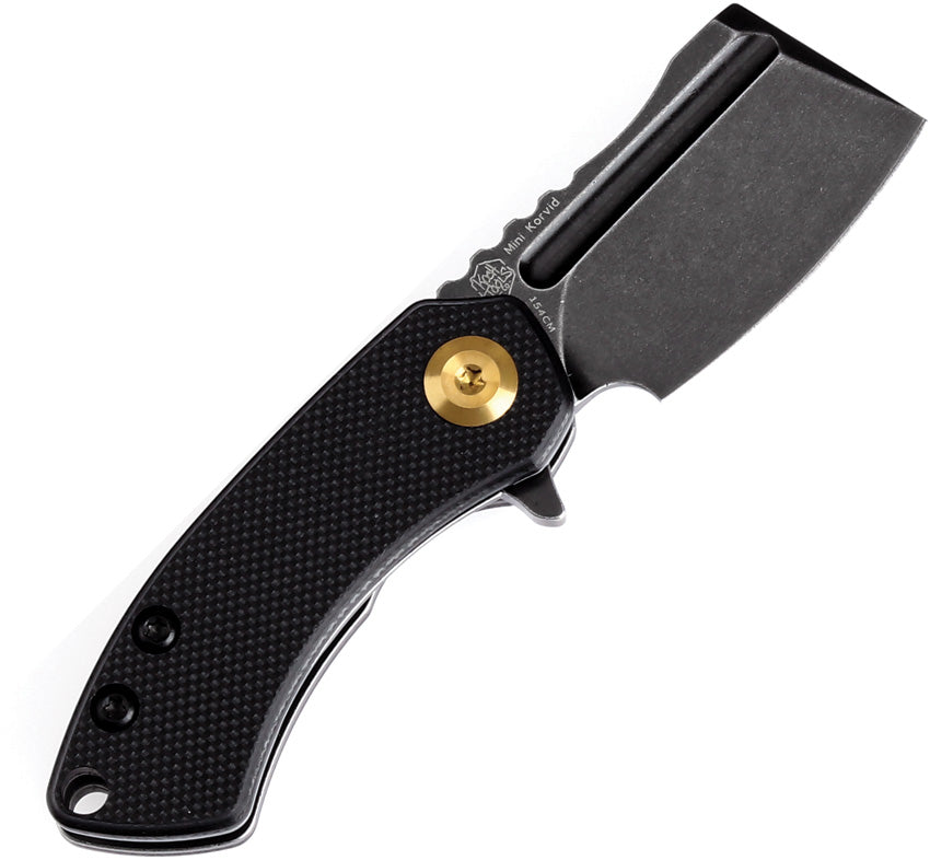 Mini Korvid Linerlock Blk G10 - KT3030A11