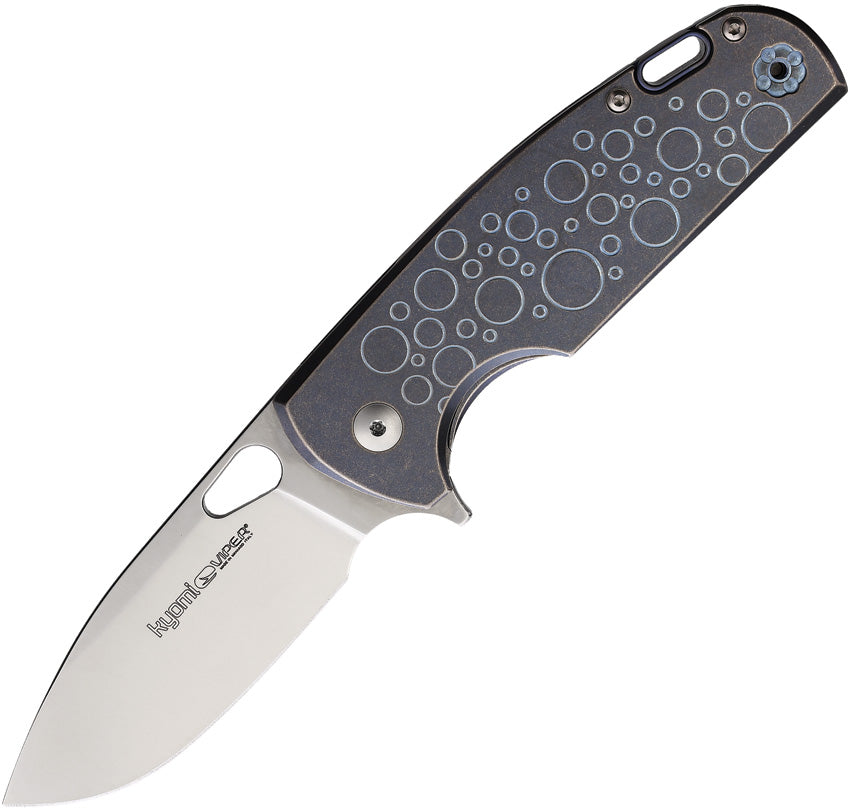 Kyomi Framelock Blue Circles - V5933RBL