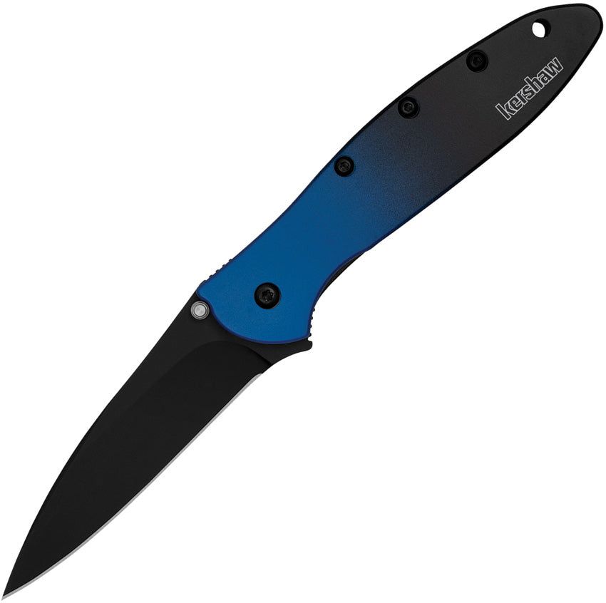 Leek Linerlock Blue Magna Cut - KS1660GBLUBK