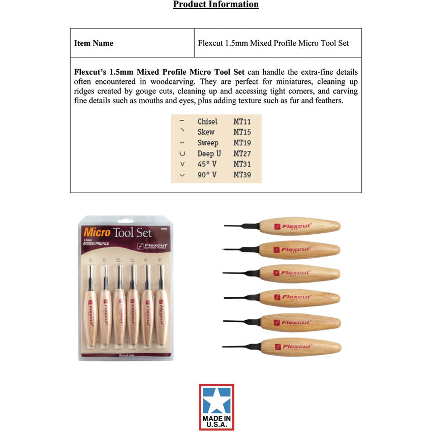 Mixed Profile Micro Tool Set - FLEXMT910