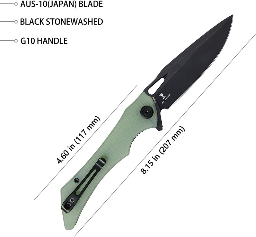 Raven Linerlock Black Jade - KUB245G