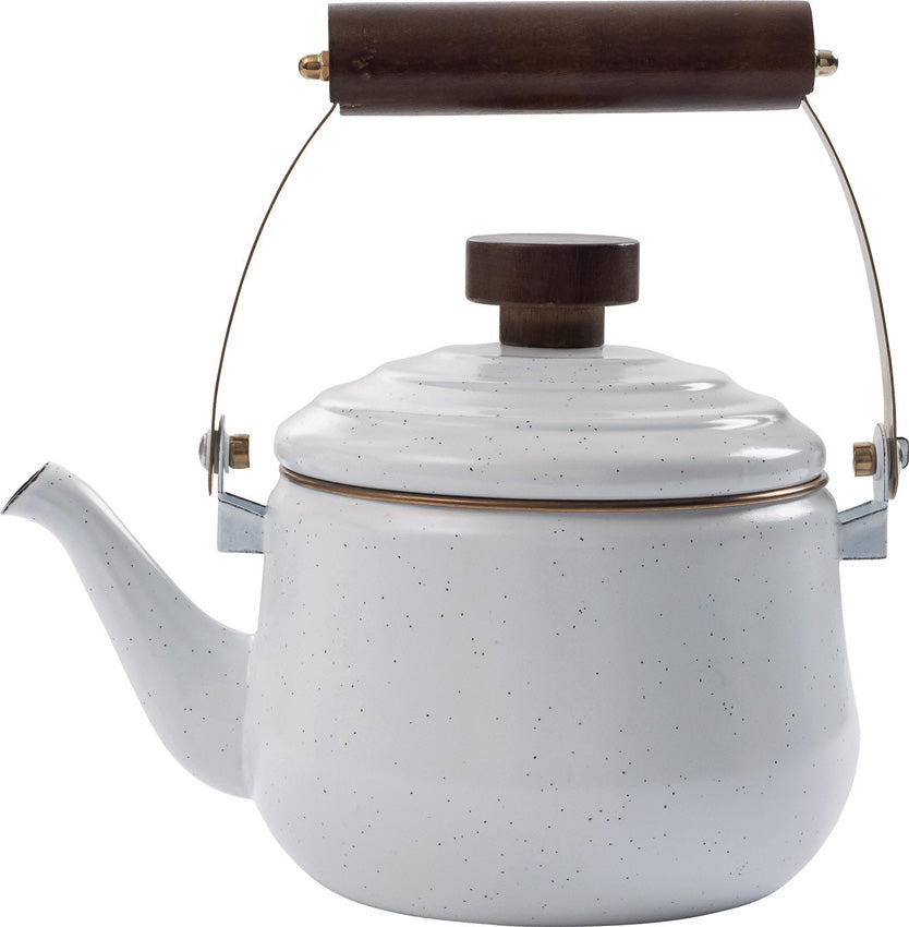 Enamel Teapot Eggshell - BARE398