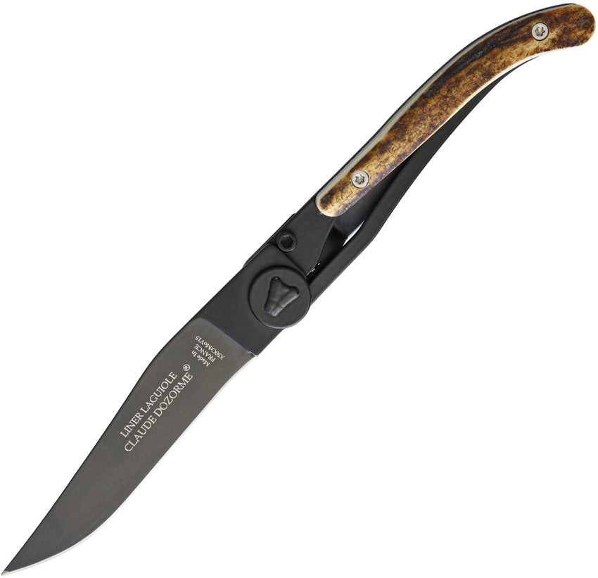 Laguiole Framelock Black Stag - CLD16014279N