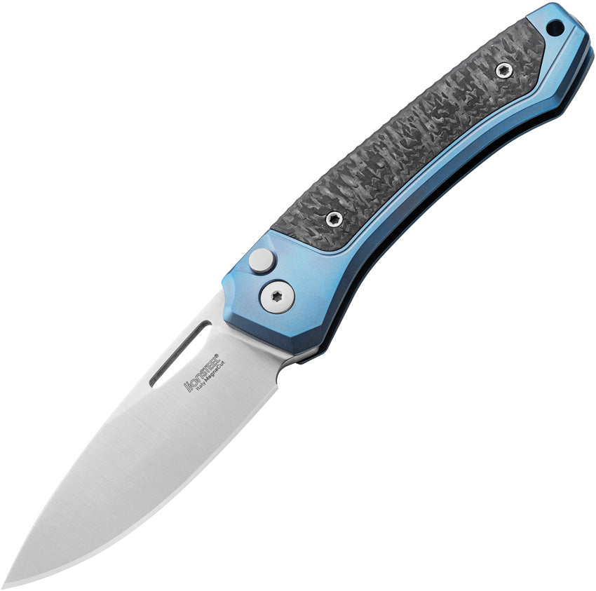 Twain Button Lock CF Blue - LSTTWBLCF