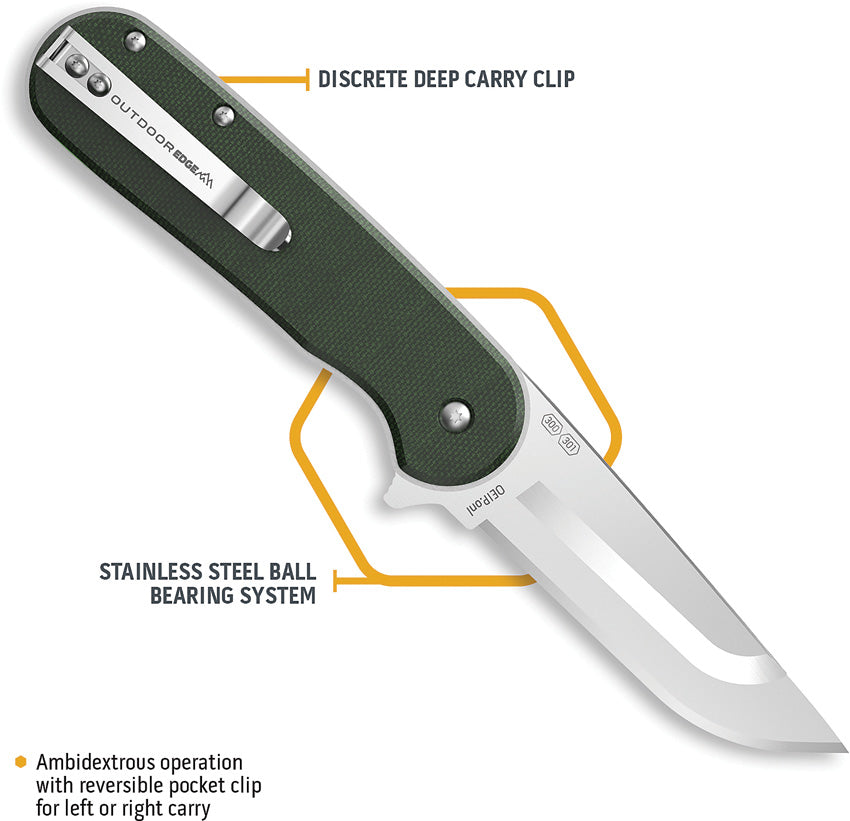 Razor VX3 Linerlock A/O Green - OEVX330B