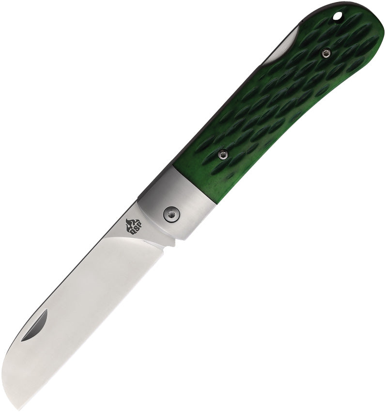 Worker Lockback Green Bone - QS128B