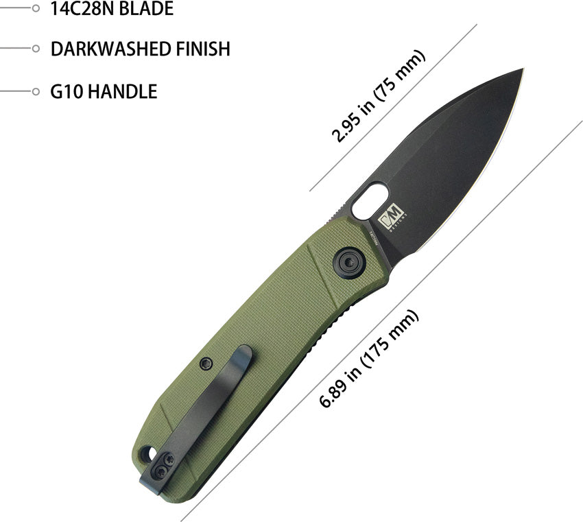 Hyde Linerlock OD Black - KUB2104B