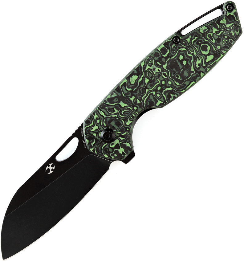 Model 6 Framelock Green CF - K1022A5