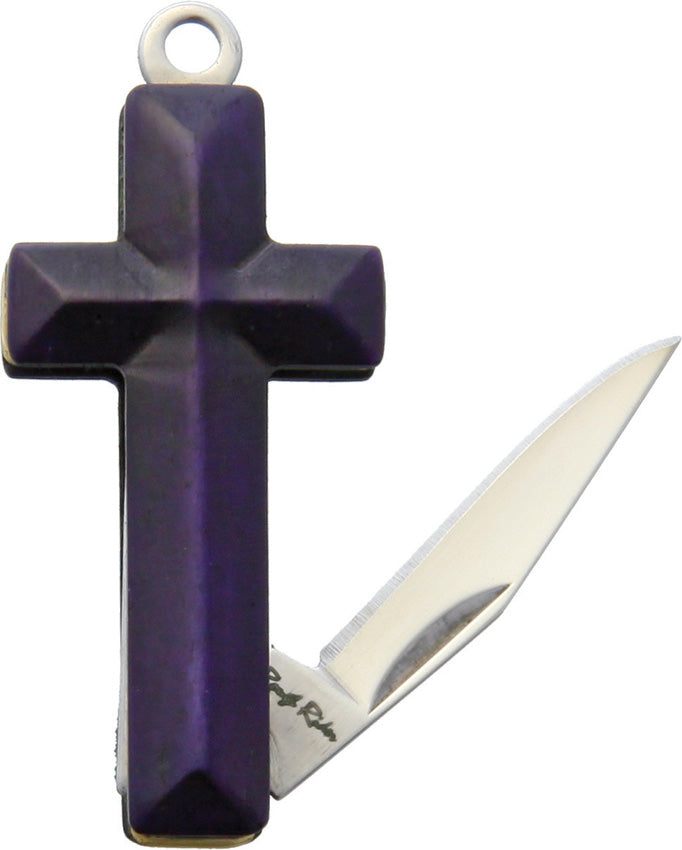 Cross Knife Purple Smooth Bone - RR1581