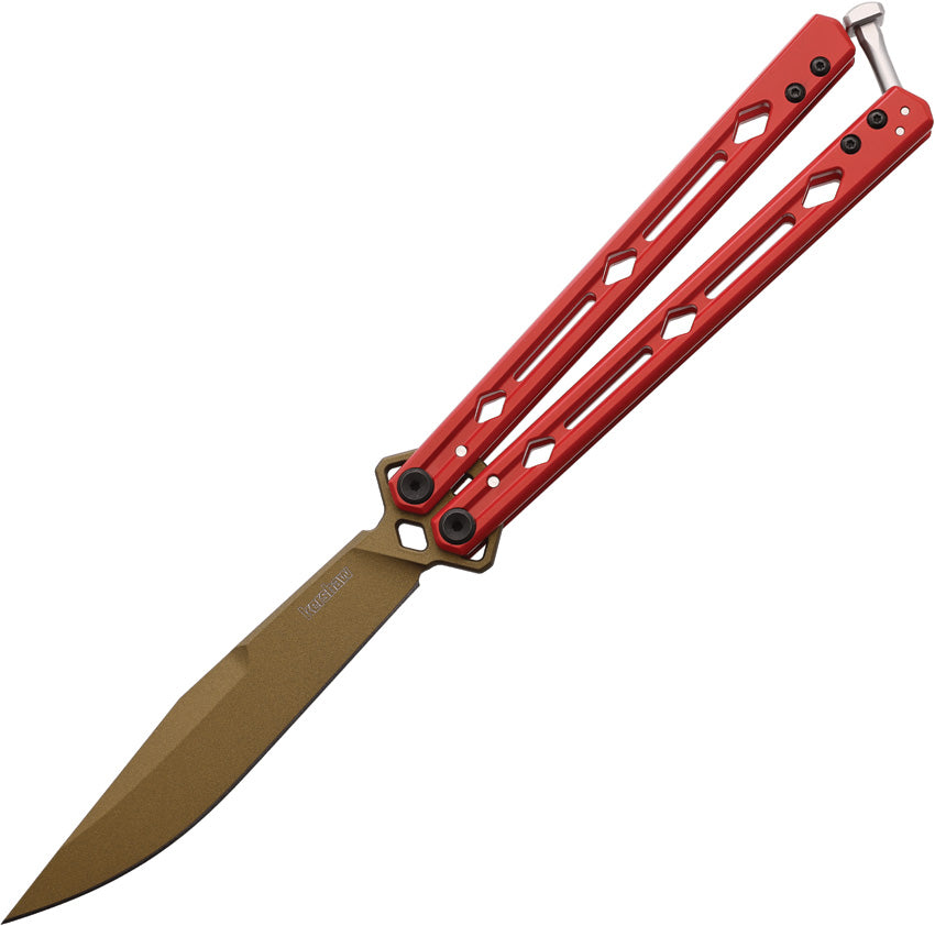 Lucha Butterfly Knife Red - KS5150REDBRZ