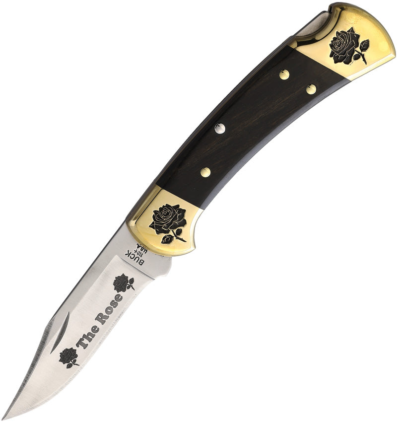 Custom Buck 112 Lockback Rose - YH392