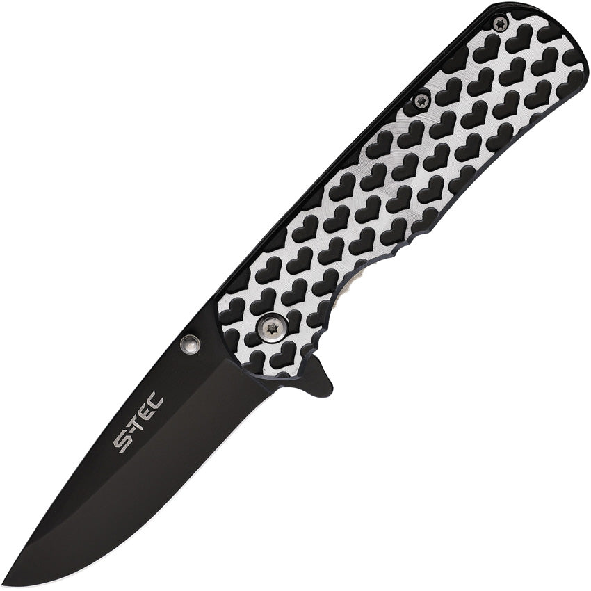 Heart Linerlock Black A/O - STT271406BK