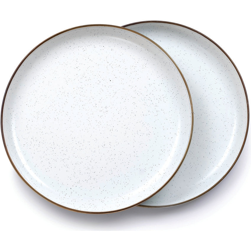 Enamel Plate Set Eggshell - BARE391