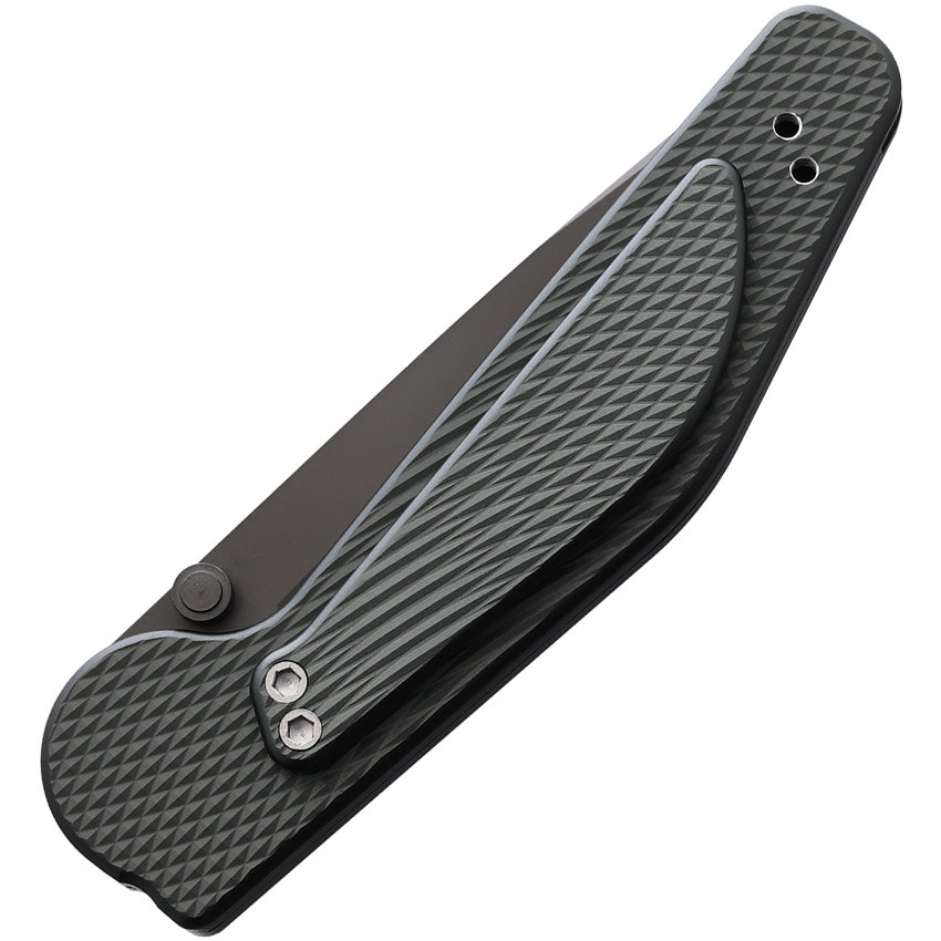 Auto Button Lock Tanto Serrate - GT312