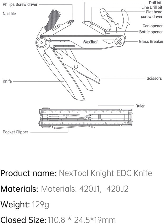 Knight Multi-Functional Knife - NTL20153