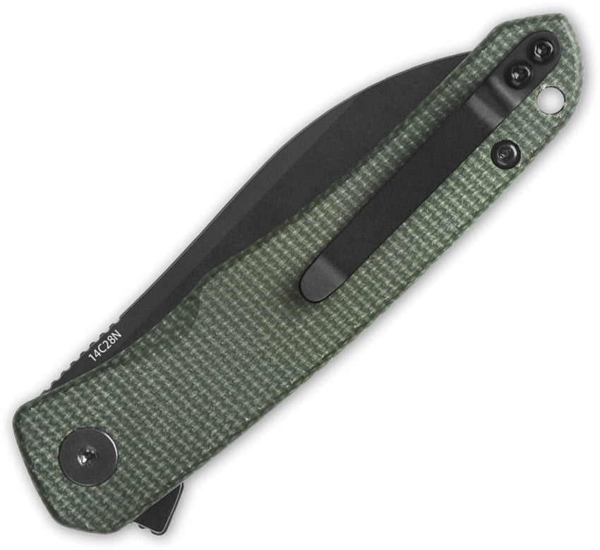 Otter Linerlock Green Micarta - QS140E2