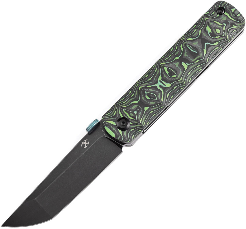 BTF Linerlock Green CF - K1064A2