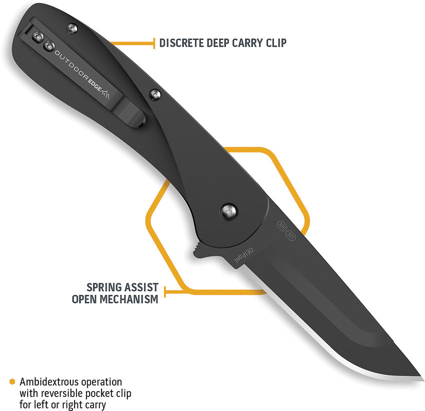 Razor VX1 Linerlock A/O Black - OEVX130B