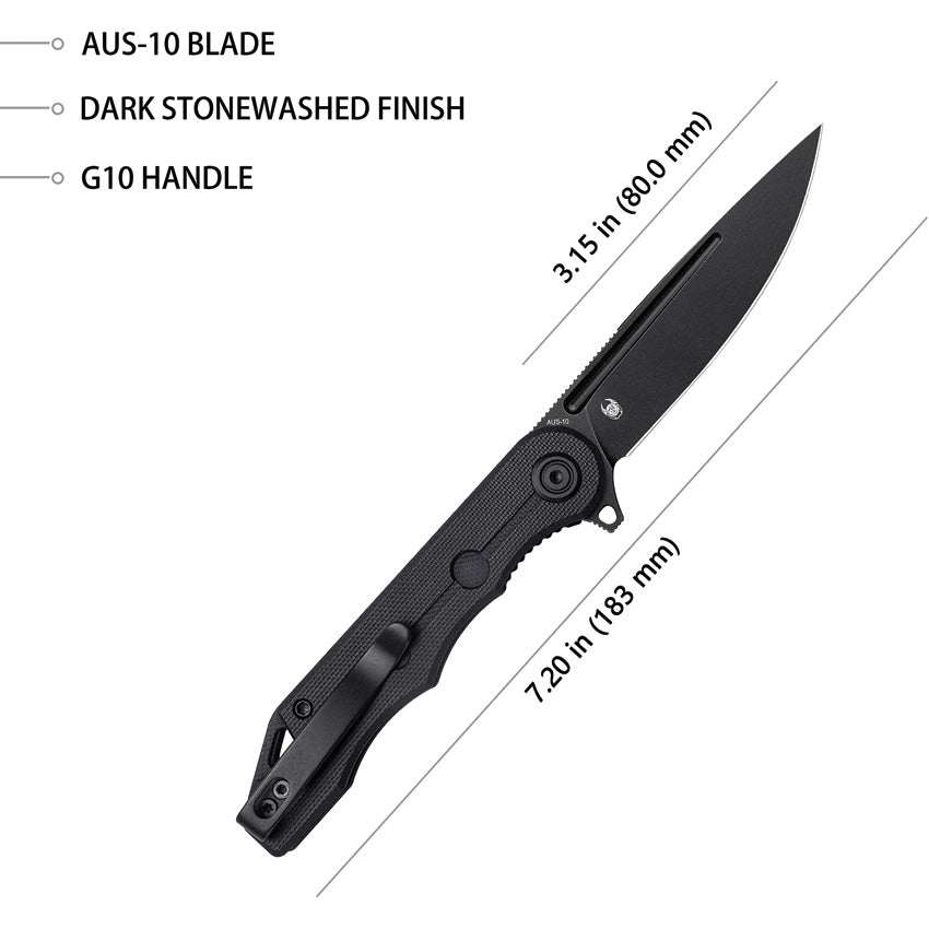Mizo Linerlock Black - KUB312B