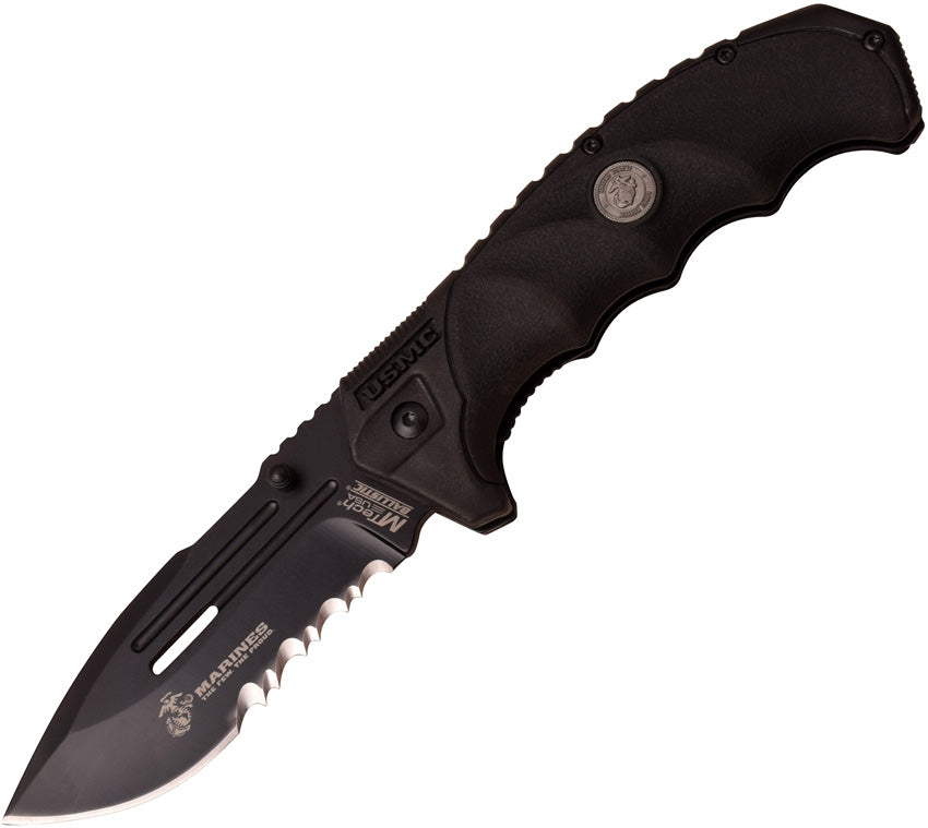 USMC Linerlock A/O Black - USMA1053BK