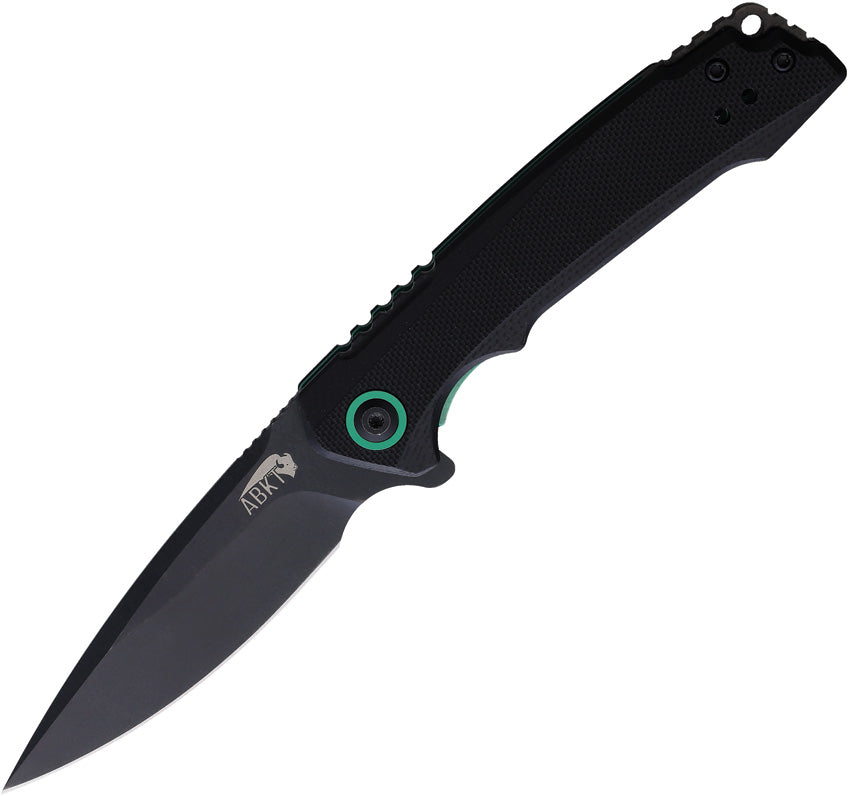 AB Elite Linerlock Blk/Grn - AB1045BG