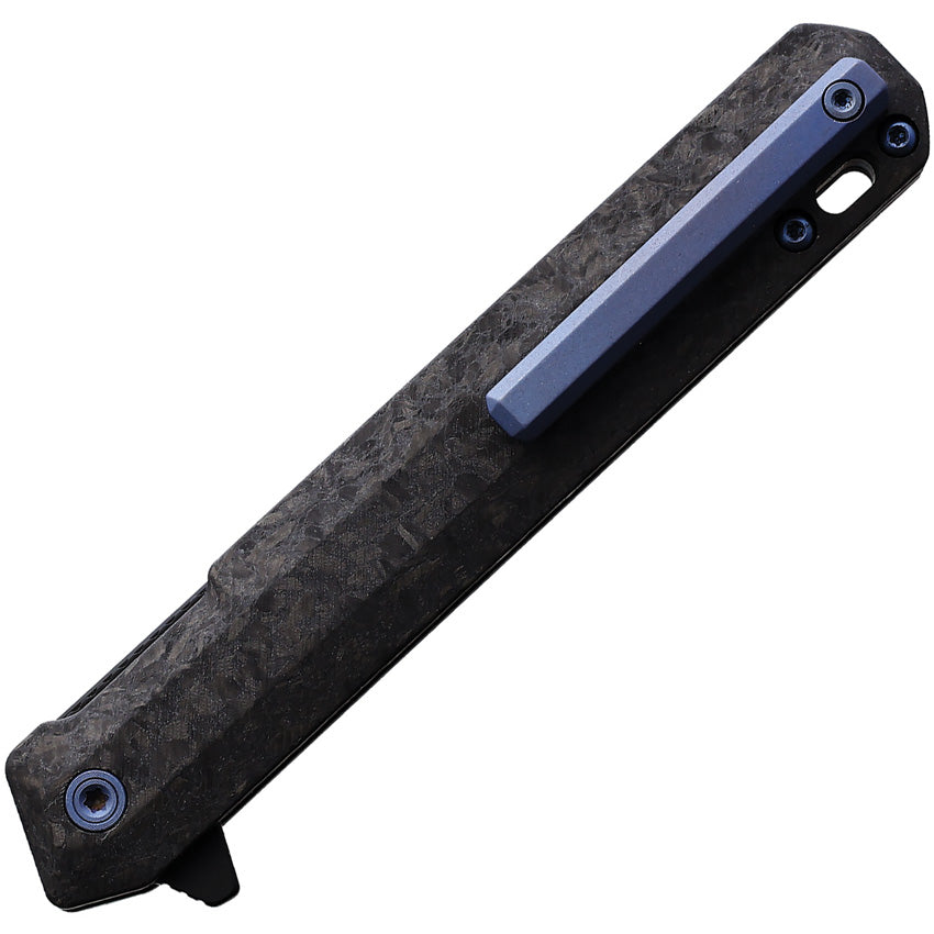 F2 Bravo Linerlock Carbon/Blue - TKTF2CBLBK1