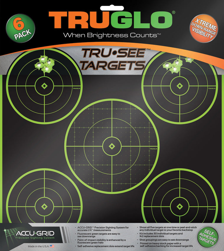 Tru-See 5 Bullseye Target 6pk - TG11A6