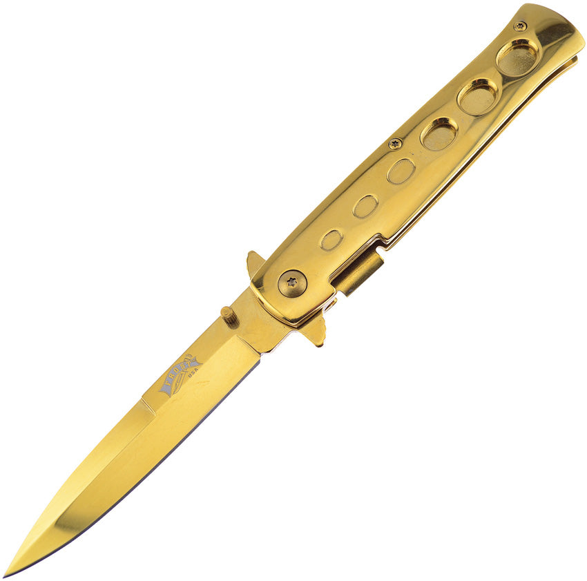 Stiletto Linerlock A/O Gold - FIS002GD