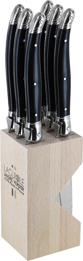 Laguiole Steak Knife Set Black - VER706NBBP