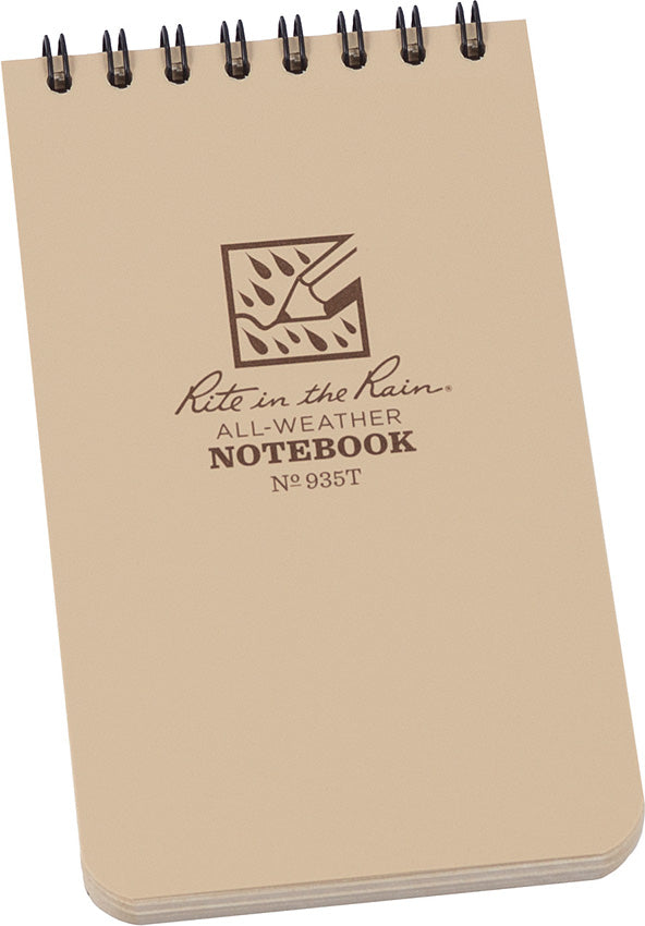 3 x 5 Top Spiral Notebook Tan - RITR935T