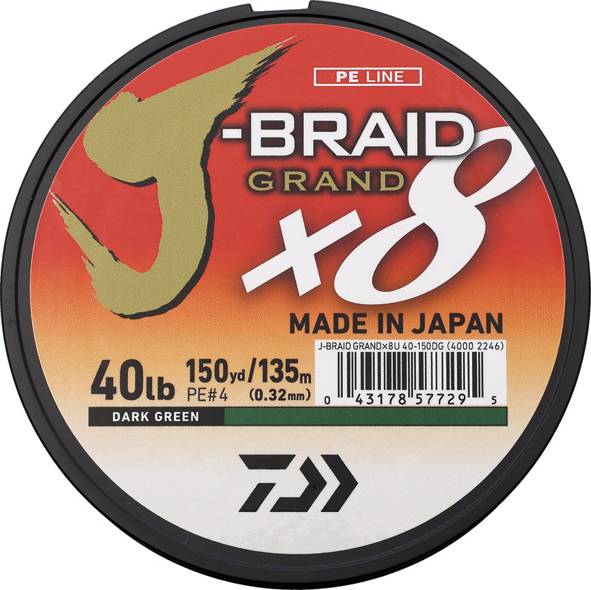 J-Braid Grand Line 40/150 Grn - DIAJBGD8U40D