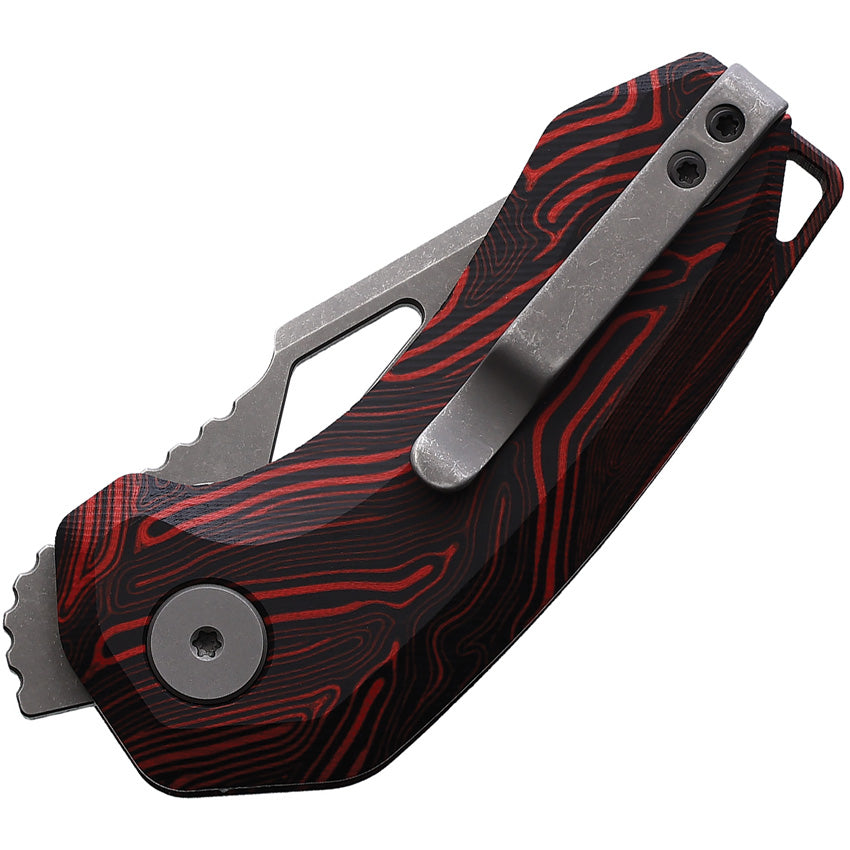 Oni Linerlock Blk/Red G10 - DMN014BKRD