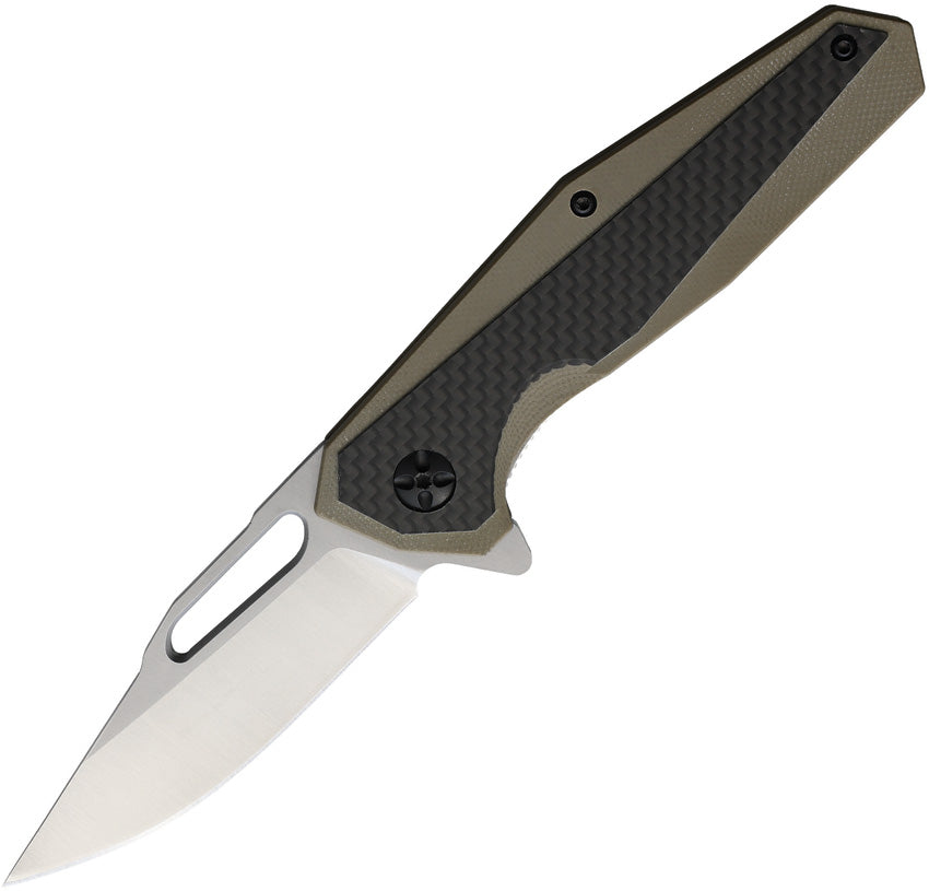 Linerlock Tan G10/CF - RR2083
