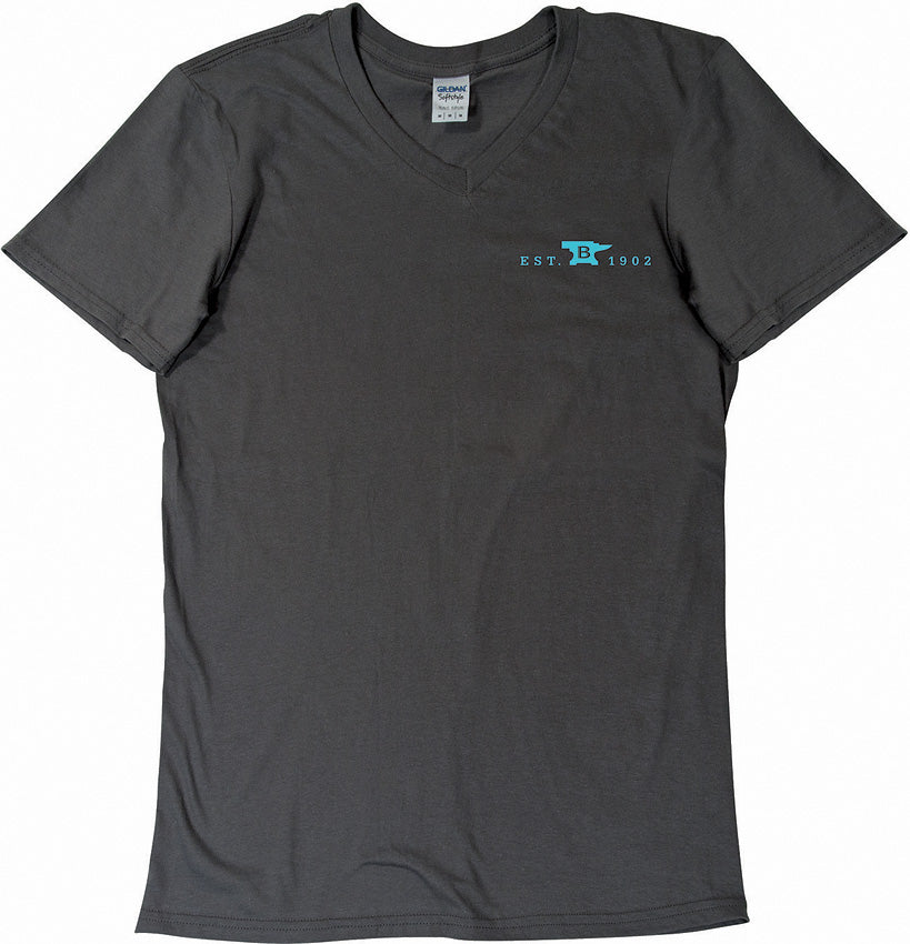 Womens T-Shirt Gray-Teal XXL - BU11276