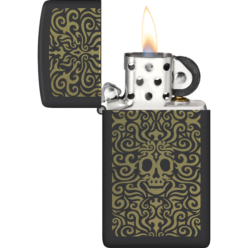 Skull Filigree Design Lighter - ZO73766