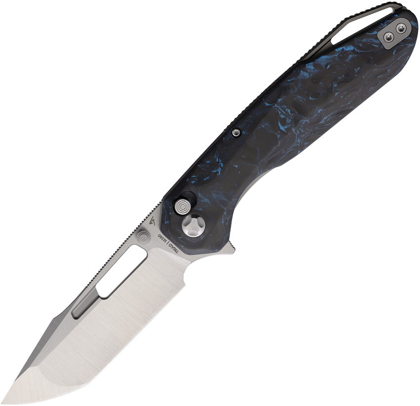 Triad Button Linerlock Blue CF - KETM052