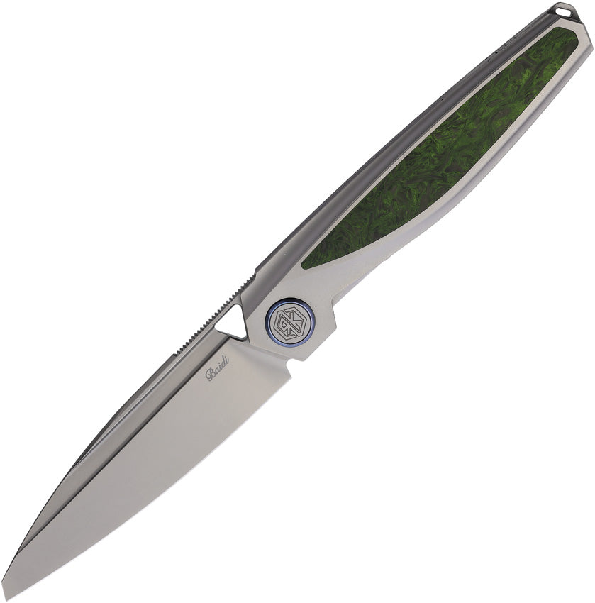 Baidi-S Linerlock Green CF - RKBAIDISGCF