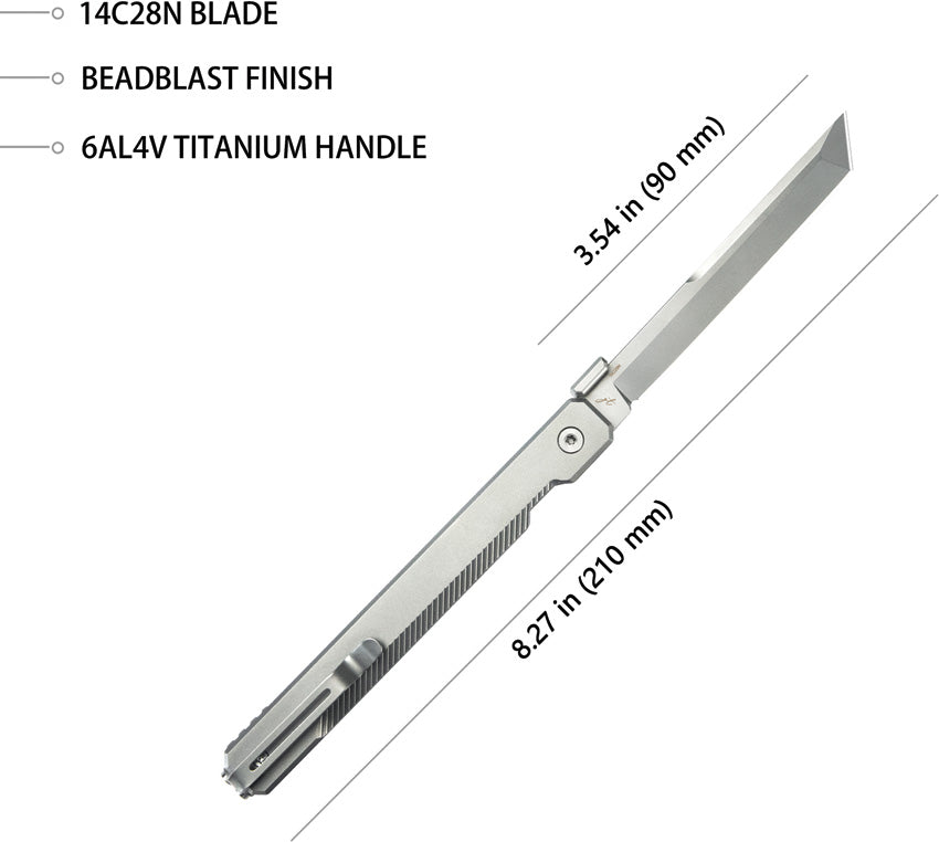 Prism Button Lock Titanium - KUB243A