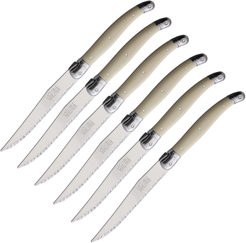 Laguiole Steak Knife Set White - VER706IBBP