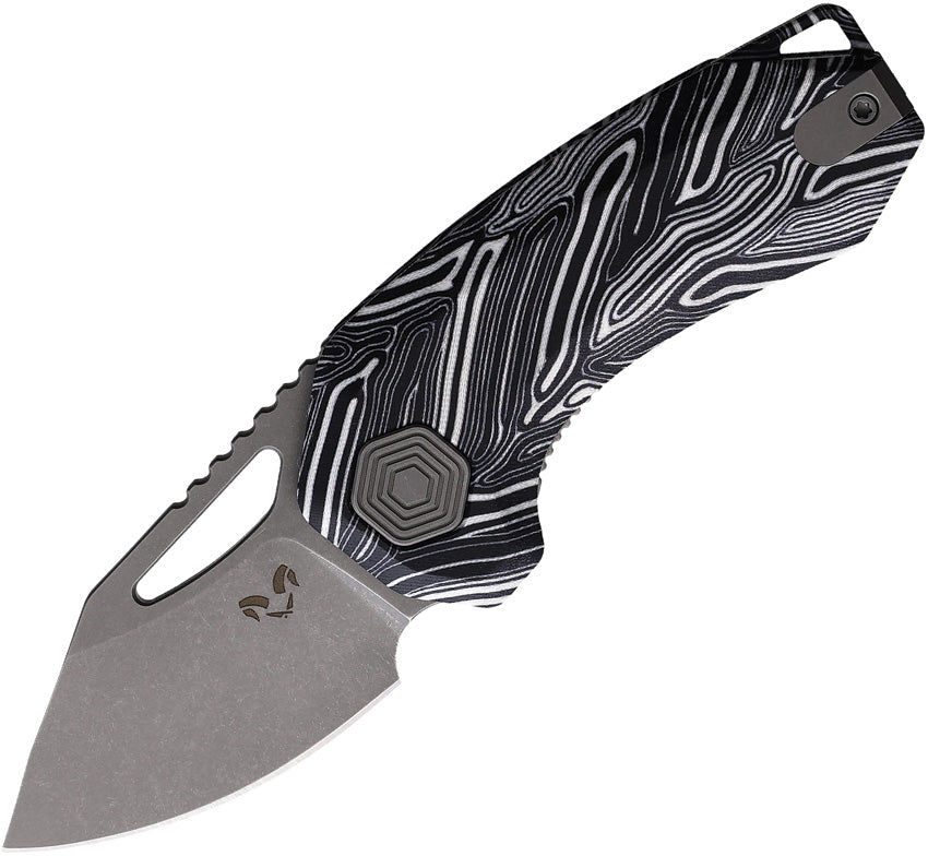 Anzu Linerlock Blk/white G10 - DMN016BKWT