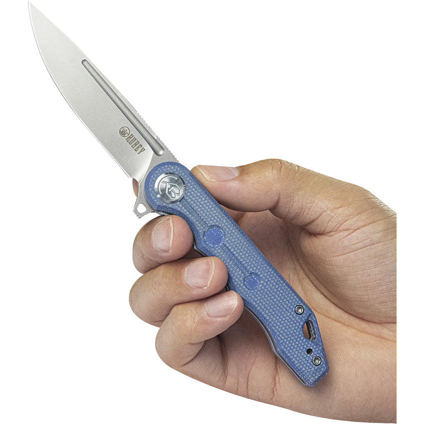 Mizo Linerlock Blue Micarta - KUB312O
