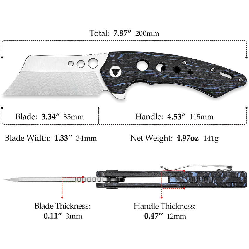 Mensae Linerlock Black/Blue - TVTY04BB154G