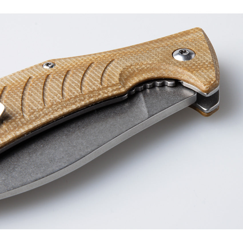 Ness Linerlock Brown Micarta - REVNESSMIC