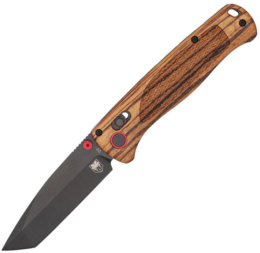 Bar Lock Zebra Wood Tanto Blk - CBTZWDBLTBK