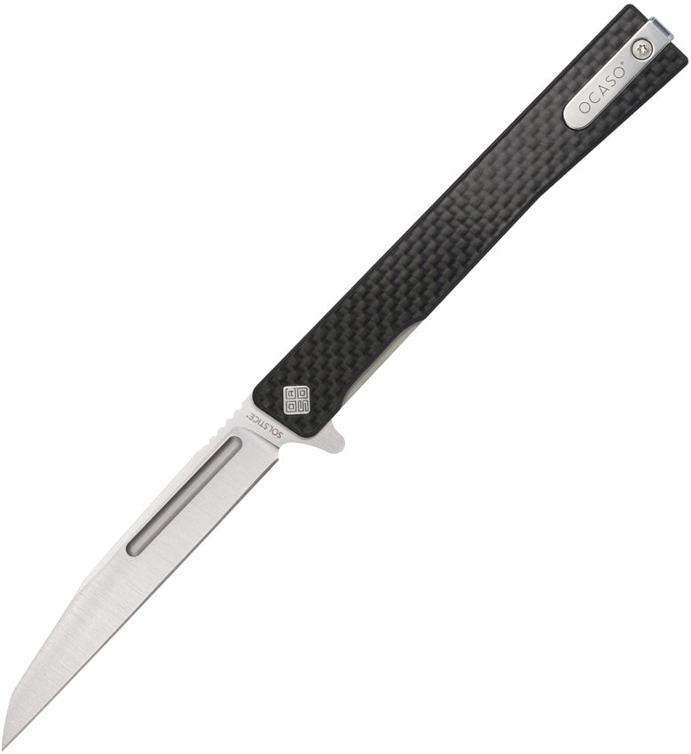Solstice Linerlock Wh CF Satin - OCA8WFS