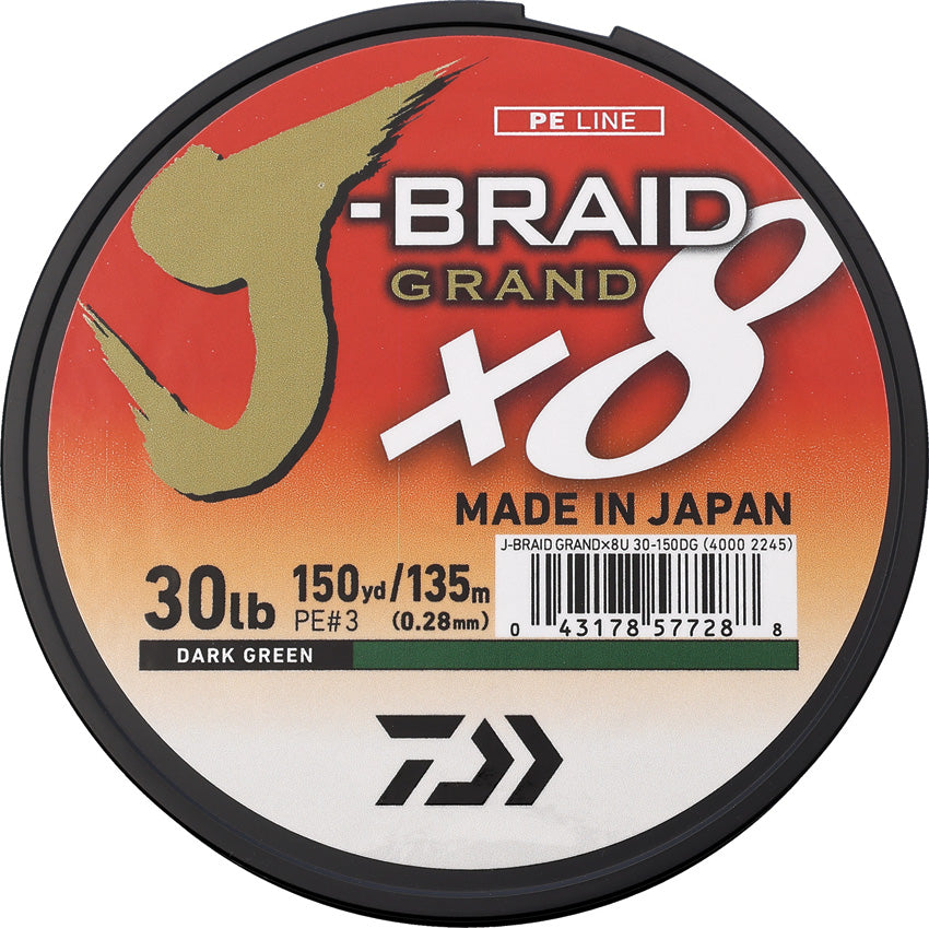 J-Braid Grand Line 30/150 Grn - DIAJBGD8U30D